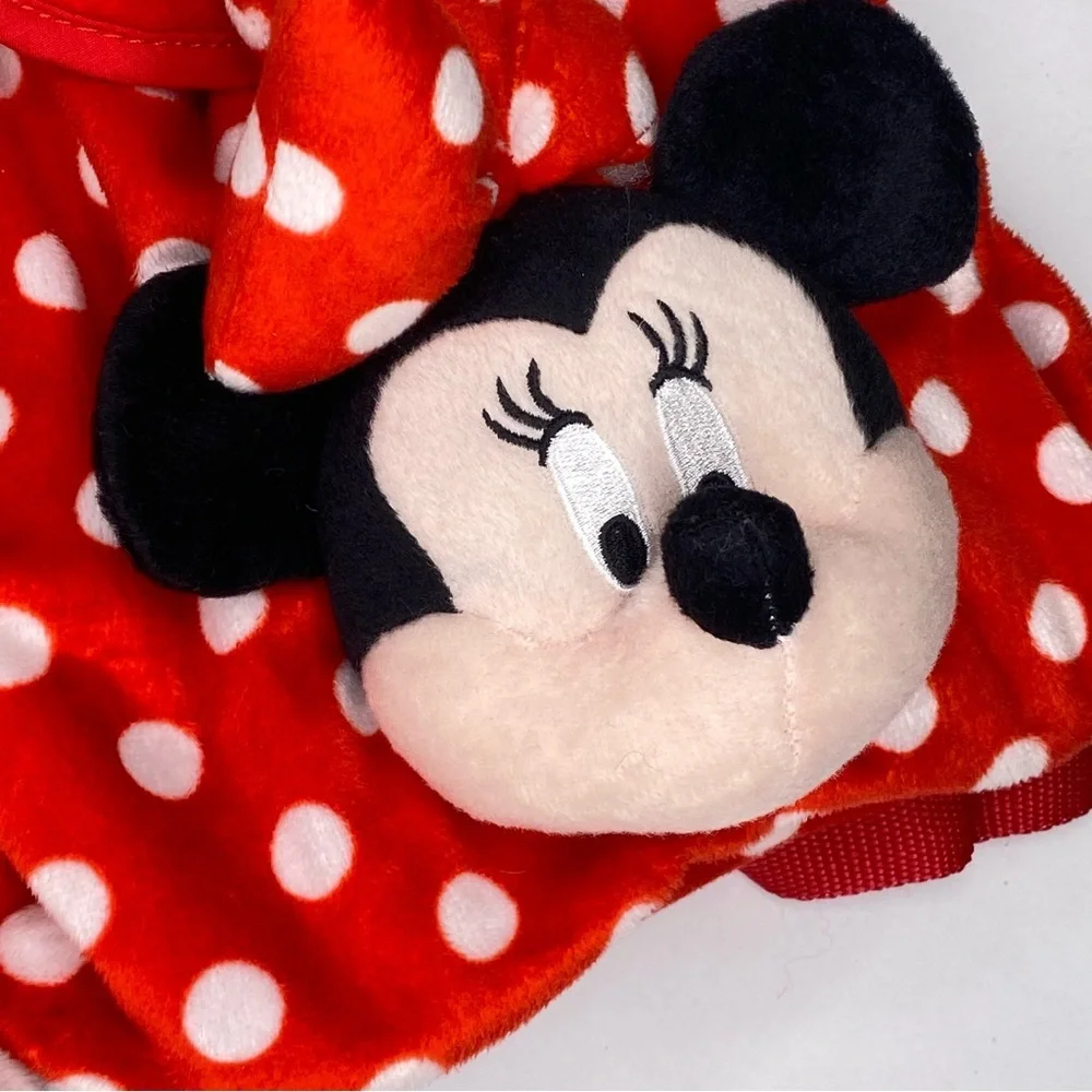 Disney Minnie Mouse Set Of 2 Kids Drawstring Polka Dot Flap Backpacks Cinch Bags